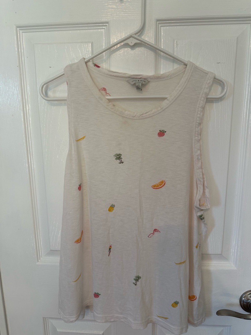 Lucky Brand Tropical Fruit Cream Fruit Tank